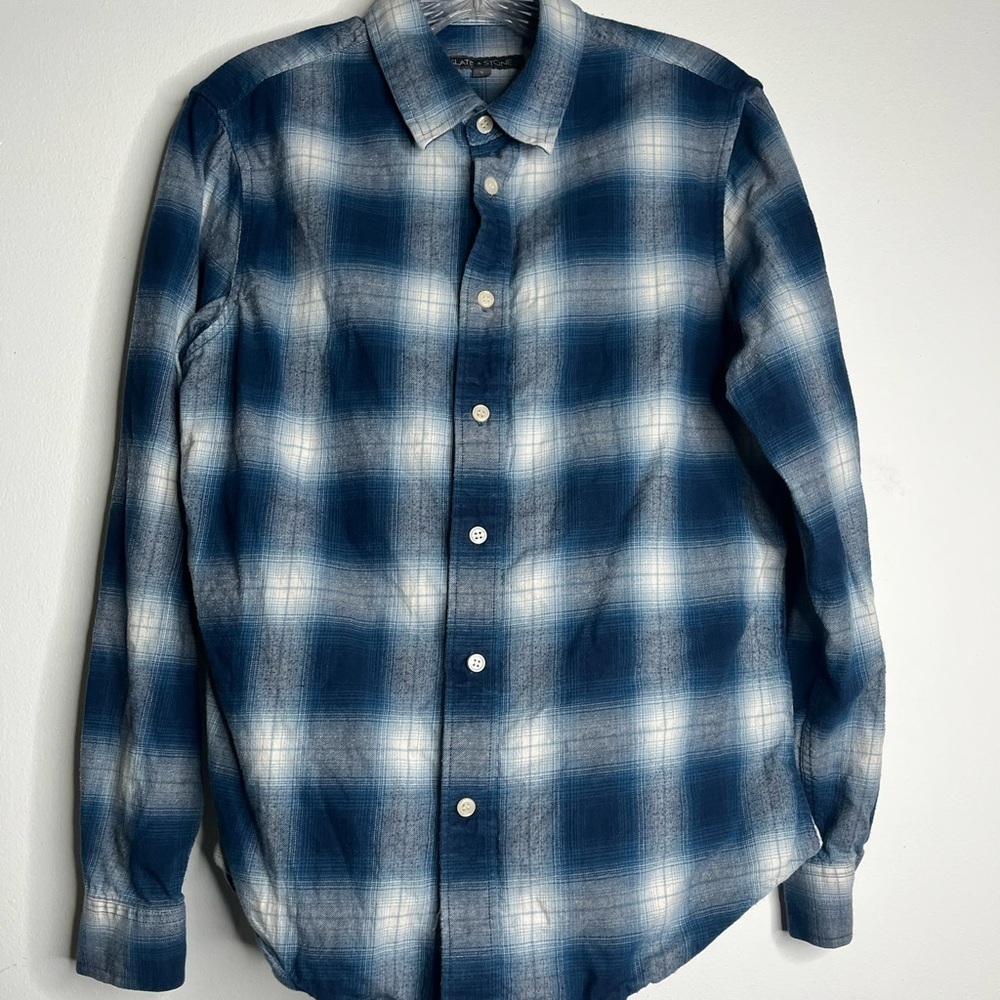 Slate & Stone Plaid Flannel Button Up Shirt Small